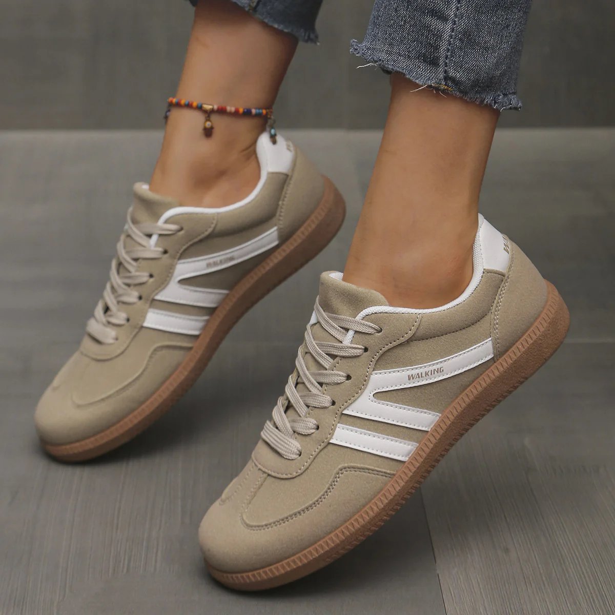 Leopard print Briony orthopaedic trainers, offering a fashionable and bold aesthetic.