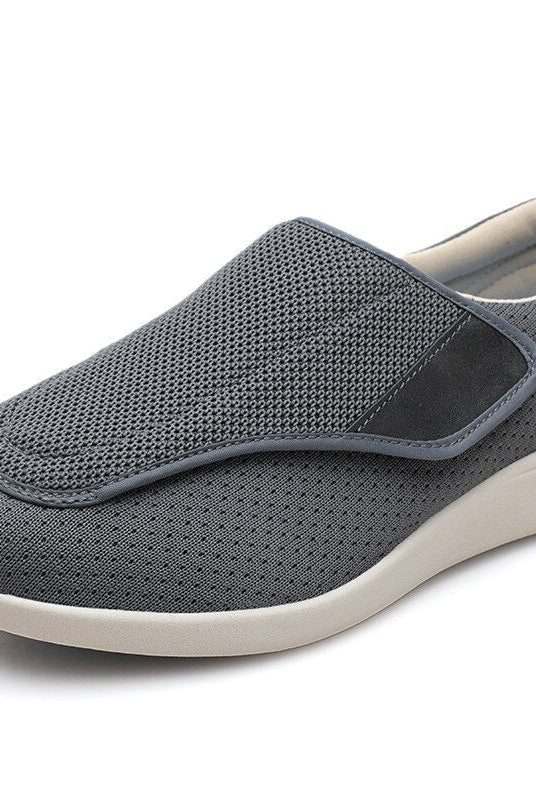 The black variant of the Elara diabetic comfort shoe, presenting a classic and versatile option for everyday wear.