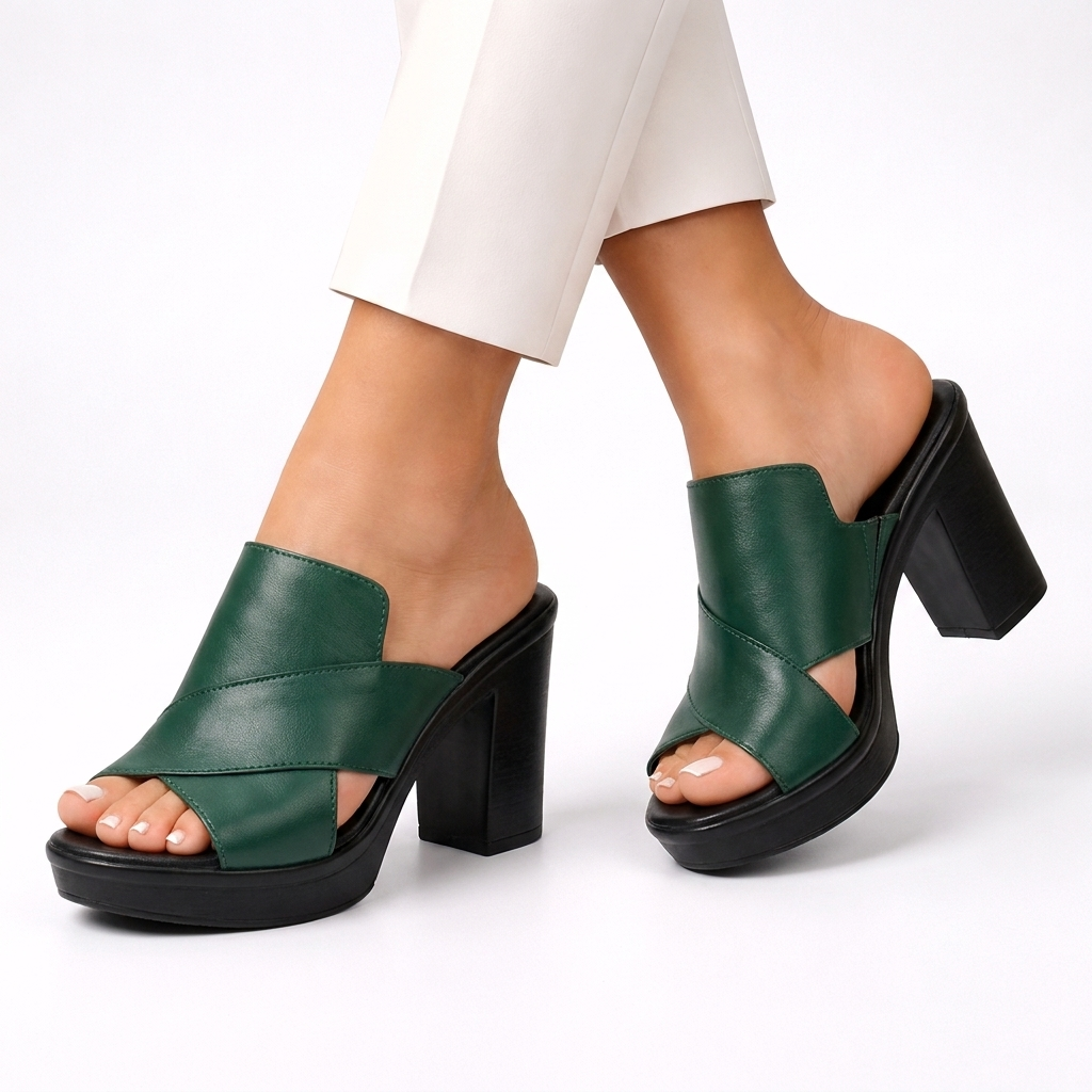 Close-up detail of the adjustable strap and buckle on the elegant comfort sandals, emphasizing the quality craftsmanship.