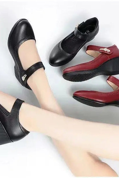 Angled view of two Kiera orthopedic comfort shoes, illustrating their quality craftsmanship and comfortable design.