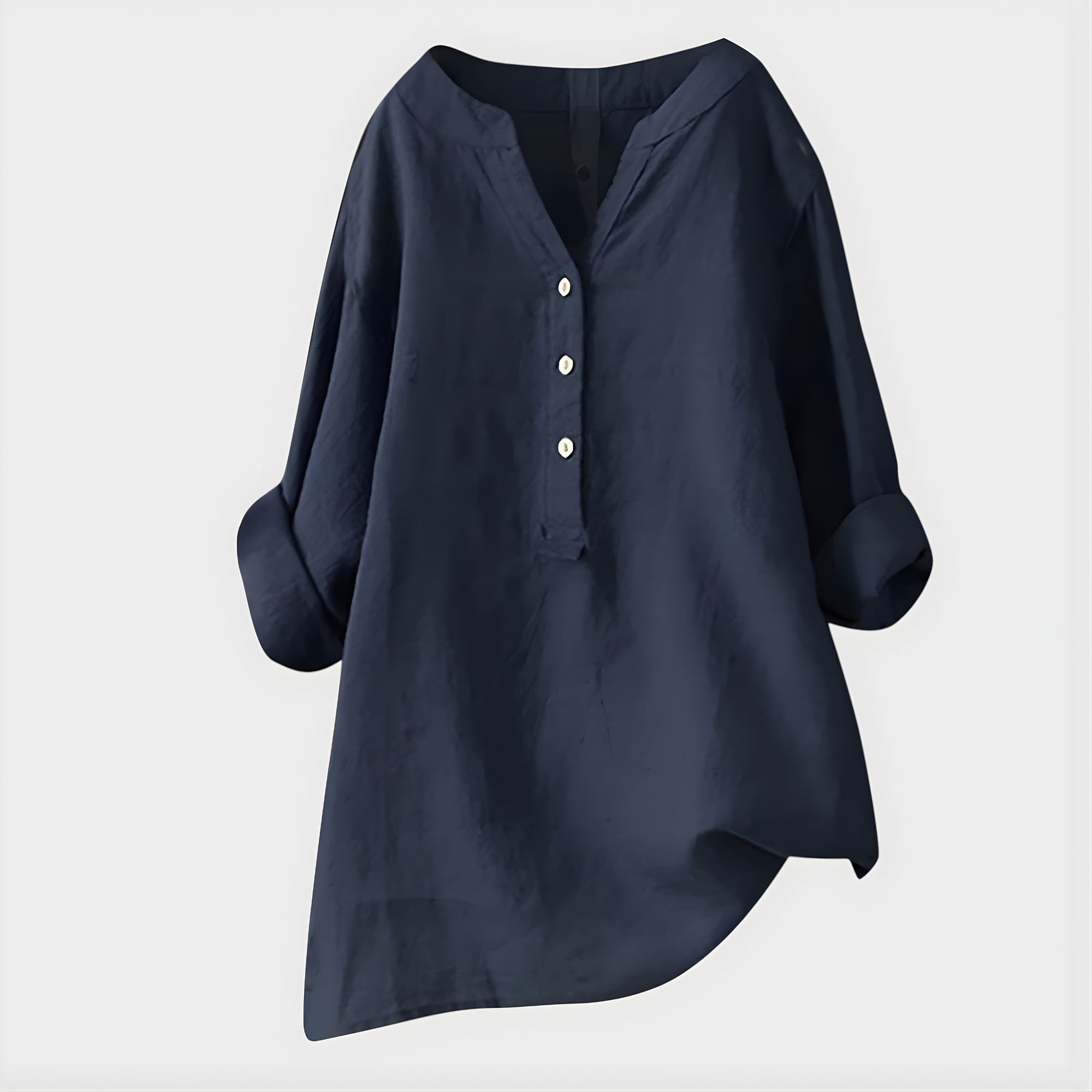Front view of the yellow Elara blouse, styled casually for a relaxed and fashionable look.
