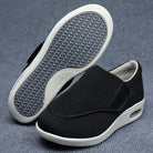 The extra-deep design of the Elara diabetic shoe with a removable memory foam insole partially lifted, demonstrating space for orthotics.