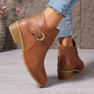Back view of the black Zara comfort ankle boot, displaying the clean lines and overall finish.